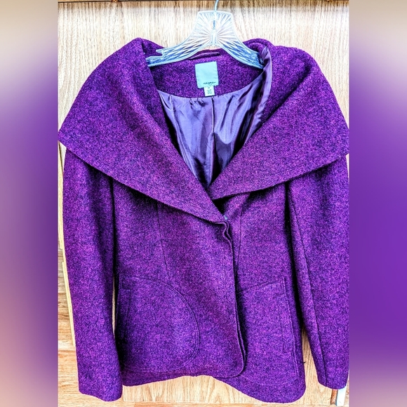 Halogen boiled wool shawl collar coat XS - Picture 4 of 4